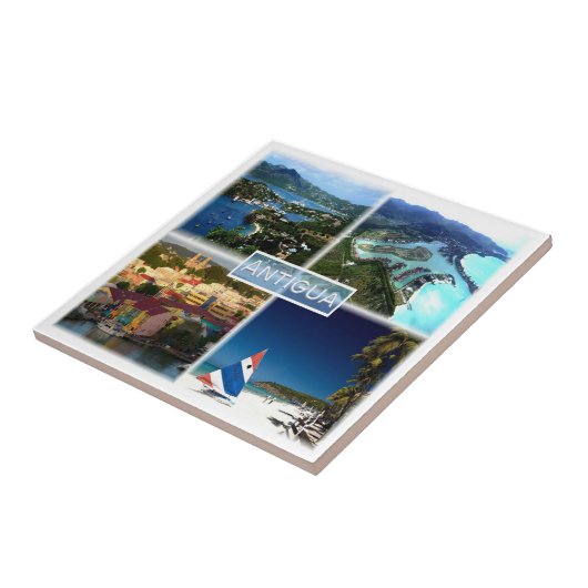 Carreau zAG002 ANTIGUA, Mosaïque, Amérique, (Côté)