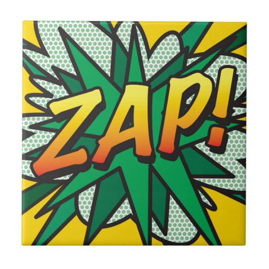 Carreau ZAP Amusement Bande Dessinée Rétro Pop Art (Devant)