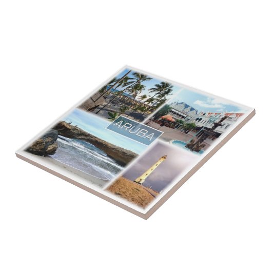 Carreau zAW003 ARUBA, Mosaïque, Amérique, (Côté)