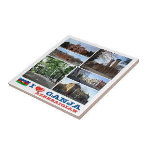 Carreau zAZ008 I Love AZERBAIJAN, Asie,