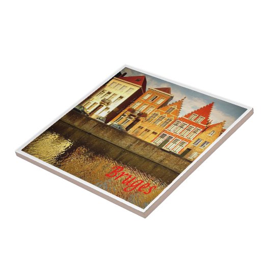 Carreau zBE043 BRUGES Houses Belgique, (Côté)