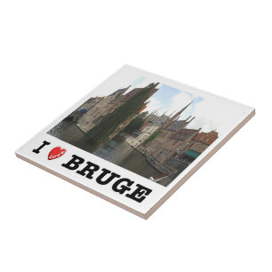 Carreau zBE051 BRUGES, I Love,