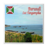 Carreau zBI008 LAC TANGANYKA, BURUNDI, Afrique, (Devant)
