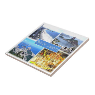 Carreau zBR006 RIO DE JANEIRO, Mosaïque, Brésil,