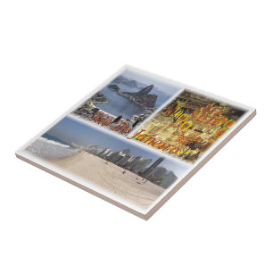 Carreau zBR007 RIO DE JANEIRO, Mosaïque, Brésil,