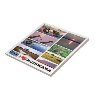 Carreau zBW003 BOTSWANA I LOVE, Mosaic, Afrique,