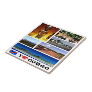 Carreau zCD003 CONGO I Love, Mosaic, Afrique,