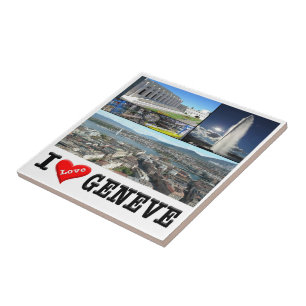 Carreau zCH032 GENÈVE I Love Switzerland,