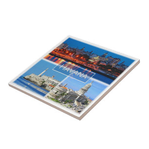 Carreau zCU003 HAVANA, Mosaïque, Cuba, Amérique,