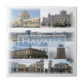 Carreau zCU004 HAVANA, Mosaïque, Cuba, Amérique, (Devant)