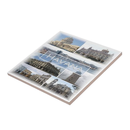 Carreau zCU004 HAVANA, Mosaïque, Cuba, Amérique, (Côté)