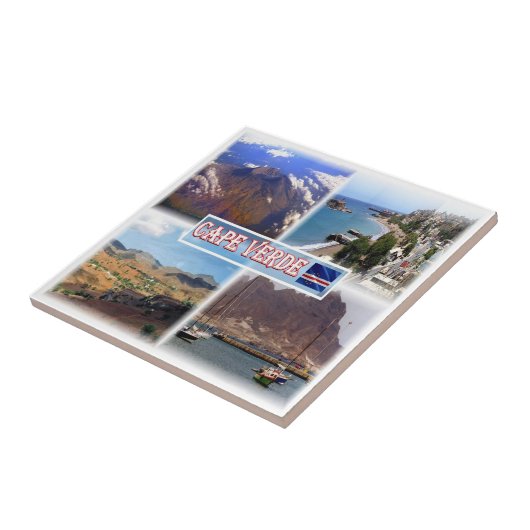 Carreau zCV0023 CAPE VERDE, Mosaic, Afrique, (Côté)