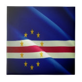 Carreau zCV002 CAPE VERDE, Drapeau de la vague, Afrique, (Devant)