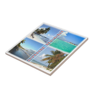 Carreau zDO004 RÉPUBLIQUE DOMINICAINE, Mosaïque, Amérique,