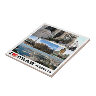 Carreau zDZ007 ORAN I Love, Mosaic Algérie, Afrique, Fridg