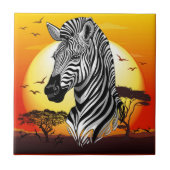 Carreau Zebra African Savanna Wild Animal (Devant)