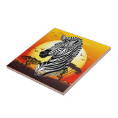 Carreau Zebra African Savanna Wild Animal (Côté)