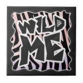 Carreau Zebra Black and Pink Wild me (Devant)