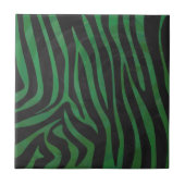 Carreau Zebra Black et Green Print (Devant)