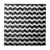 Carreau Zebra Black et Grey Chevron (Devant)