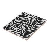 Carreau Zebra Camouflage Motif artistique noir et blanc (Côté)