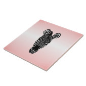 Carreau Zebra Head on Pink (Côté)