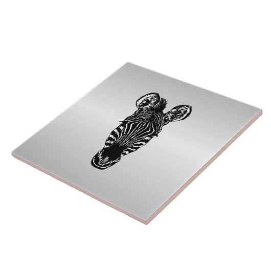 Carreau Zebra Head sur Silver (Côté)