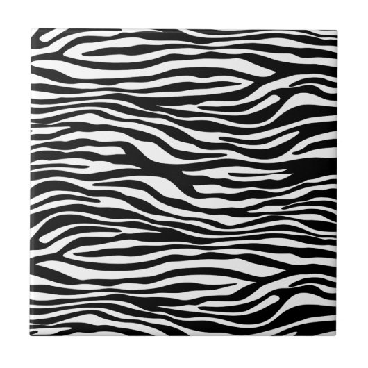Carreau Zebra Print, Zebra Stripes, Noir Et Blanc (Devant)