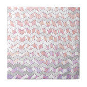 Carreau Zebra rose et blanc Chevron (Devant)