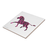 Carreau Zebra Silhouette noir et rose chaud (Côté)