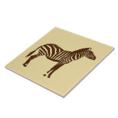 Carreau Zèbre - Chocolat Brown et Camel Tan (Côté)