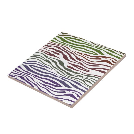 Carreau Zèbre coloré Abstrait (Côté)