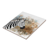 Carreau Zèbre d'Afrique sauvage brun animal (Côté)