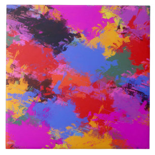 Carreau Zèbre peint