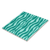 Carreau Zèbre rayures - Turquoise et Aqua (Côté)