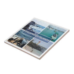 Carreau zEC003 Îles GALAPAGOS, Mosaïque, Équateur,