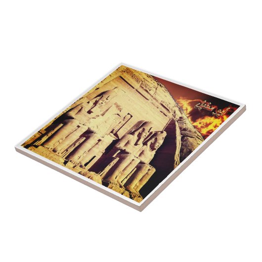 Carreau zEG023 ASSUAN, Égypte, Abu Simbel, Afrique, (Côté)