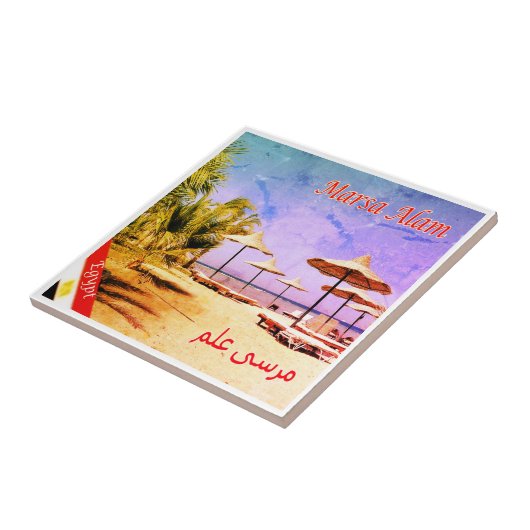 Carreau zEG025 MARSA ALAM beach, Égypte, mer Rouge, (Côté)