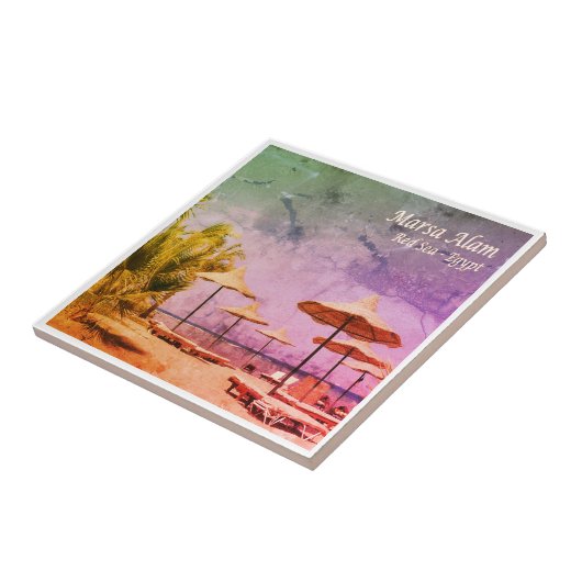 Carreau zEG035 MARSA ALAM Beach, mer Rouge, Égypte, (Côté)