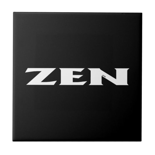 Carreau Zen blanc noir petite tuile (Devant)