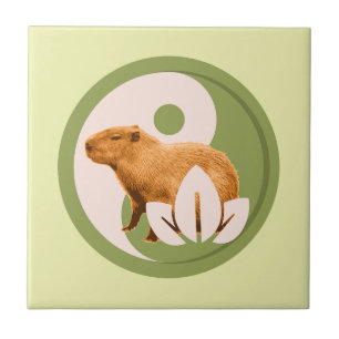 Carreau Zen Capybara Yin Yang