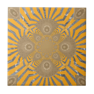 Carreau Zephyr doré : Elégance en Jaune doré & Chrome