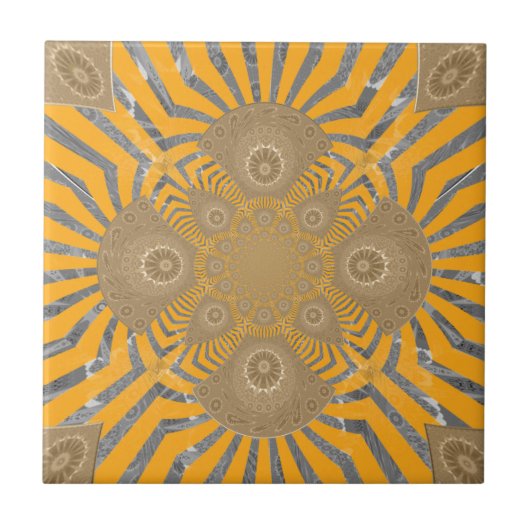 Carreau Zephyr doré : Elégance en Jaune doré & Chrome (Devant)