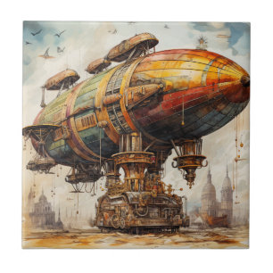 Carreau Zeppelin Steampunk Vintage