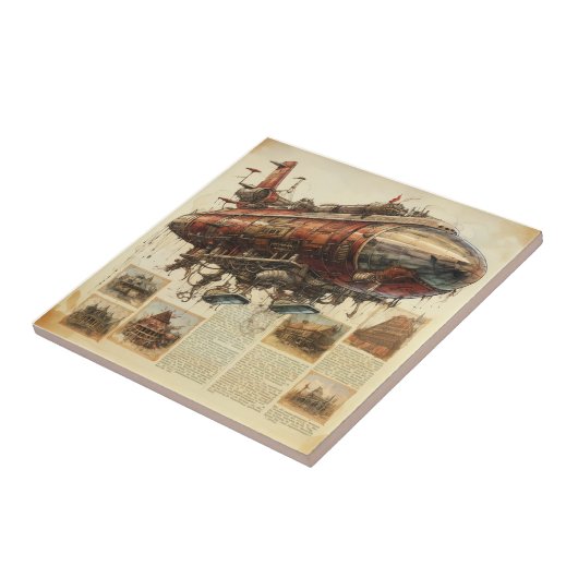 Carreau Zeppelin Steampunk vintage (11) (Côté)