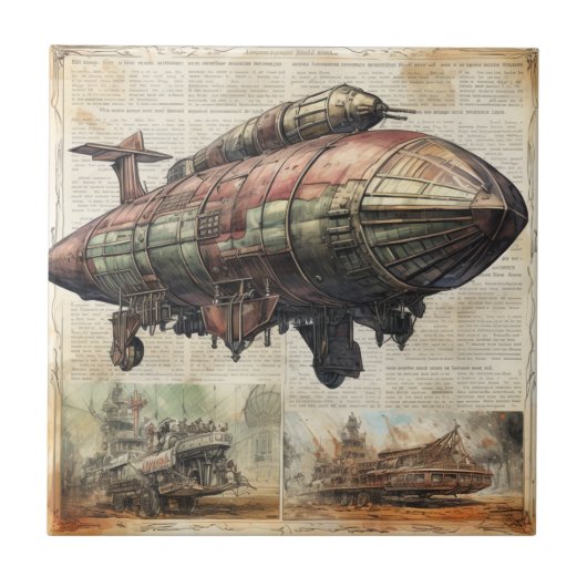 Carreau Zeppelin Steampunk vintage (6) (Devant)