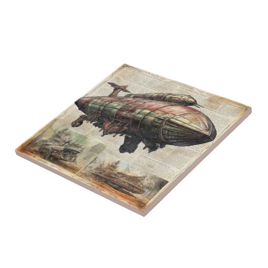 Carreau Zeppelin Steampunk vintage (6) (Côté)