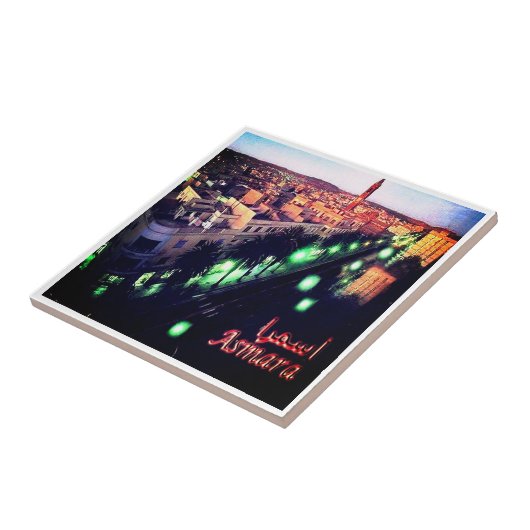 Carreau zER004 ASMARA PAR Nuit, Érythrée, Afrique, (Côté)