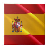 Carreau zES002 DRAPEAU ESPAGNOL Ondulant, Espagne, (Devant)