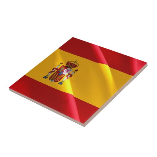 Carreau zES002 DRAPEAU ESPAGNOL Ondulant, Espagne, (Côté)